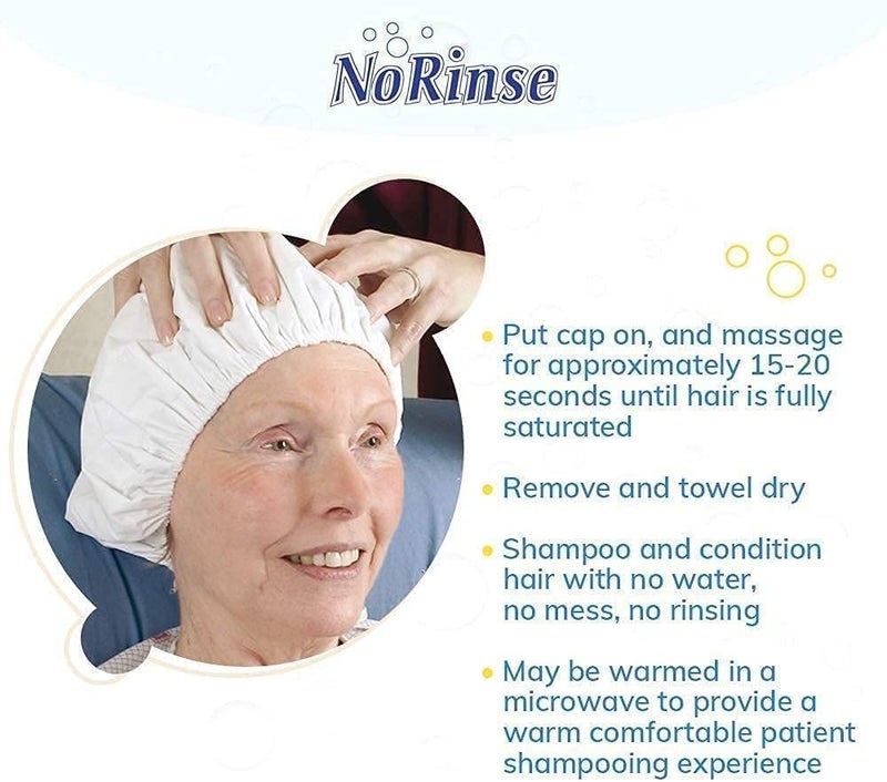 No Rinse Cleanlife Products Shampoo Cap (5 Pack) - Waterless, Rinseless Hair Washing and Conditioning Shower Caps for Bathing Elderly, Bedridden, Hospital Patients - Disposable, Hypoallergenic - Image 4